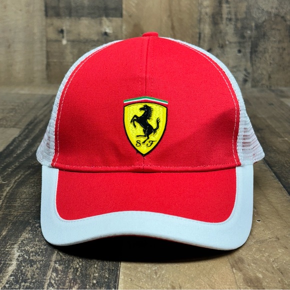 Scuderia Ferrari Formula 1 Team Snapback Hat Racing Logo Official Product Cap - Picture 1 of 10